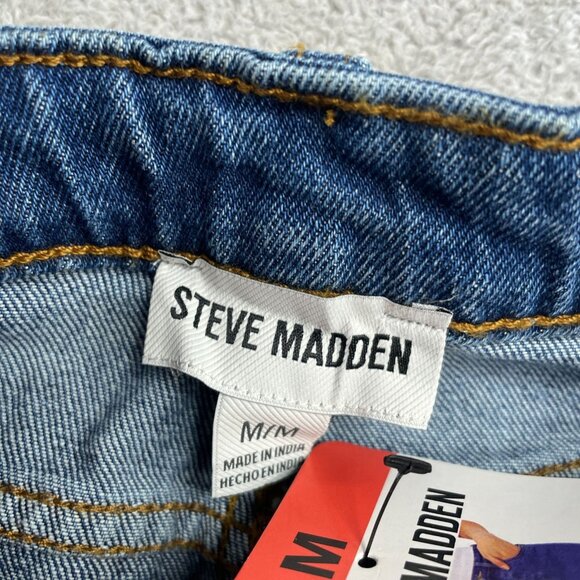 NEW Steve Madden Women's M Denim Midi Skirt With Front Slit - Picture 6 of 10